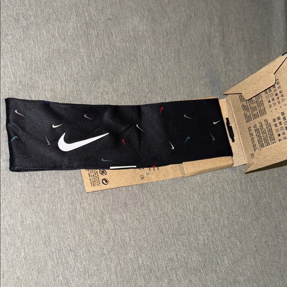 Nike Black Headband with Colorful Accents